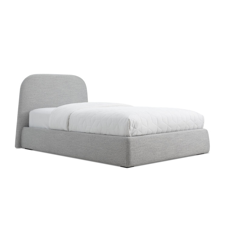Lid Upholstered Bed, Vesper Light Grey