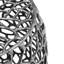 Table de bout cylindrique ronde en aluminium avec motif en maille abstraite complexe, couleur principale nickel, structure stable, pièce de décoration moderne, largeur de 15 pouces, texture unique haute 20,5, finition, rouille - 15 x 15 x 20,5-121070852