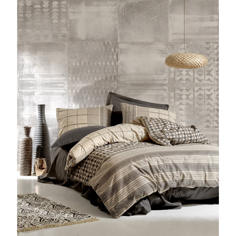Cotton Striped Duvet Cover, 59" x 83" Duvet Cover + 1 20" x 24" Pillowcase