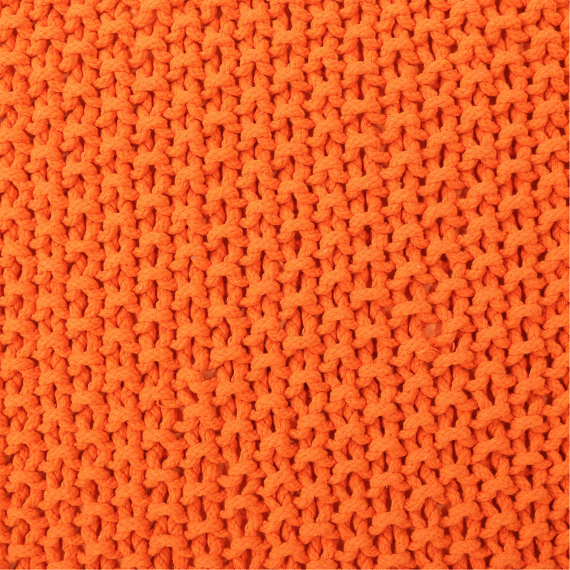 Pouf en coton Hollis, Coton orange