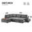 107'' L-Shaped Sectional Sleeper Sofa With Pull Out Bed, Adjustable Armrest, USB&Type-C Charging, And Free Movement Storage Ottoman For Living Room And Apartment