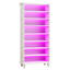 Armoire de rangement pour chaussures 28,35 po à 8 niveaux avec bande lumineuse DEL