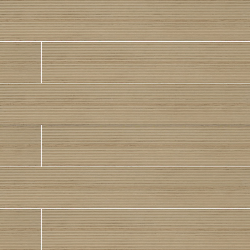 Rincon 8 in. x 47 in. Matte Porcelain Wood Look Floor and Wall Tile, Flaxen