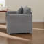 Canapé modulaire spacieux en chenille, canapé rembourré gris pour la maison