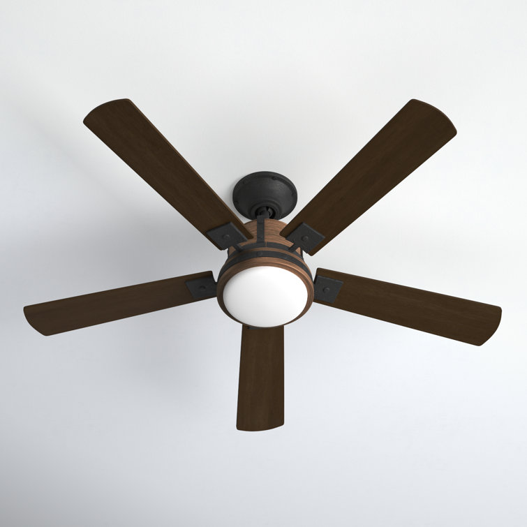 Calhan 52'' 5 Blade Ceiling Fan with LED Light Kit