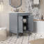 Meuble-lavabo 24 po avec lavabo supérieur, meuble de rangement moderne à 2 niveaux, meuble-lavabo simple, grandes tablettes de rangement
