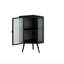 Armoire 22,25 po avec porte en verre trempé et tablettes de rangement