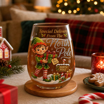 Décoration de Noël - Coquetier classique à motif de Noël, imprimé recto verso, idéal pour la maison, la cuisine, la table, les fêtes, les repas de tous les jours et les cadeaux.