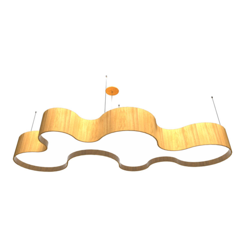 Blonde Freijo Organic LED Pendant Light with Acrylic Diffuser