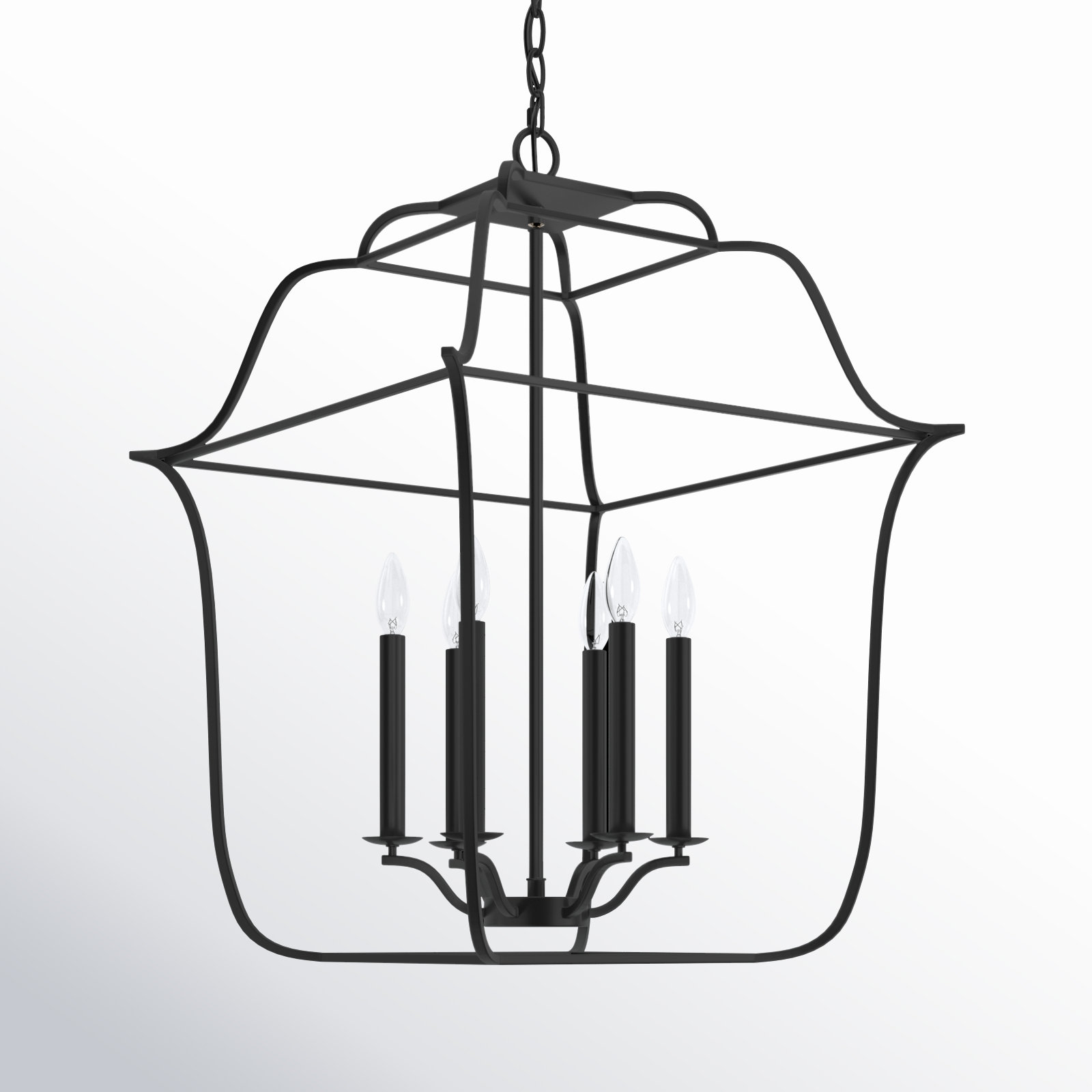 Lark 6-Light Chandelier, 30" H x 22" W x 22" D, Royal Ebony, 6