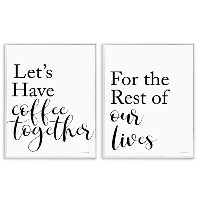 «Romantic Coffee Together», ensemble de 2 giclées encadrées par Yass Naffas Designs