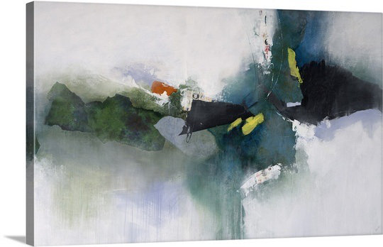 «Green Tea», reproduction d'art Govind, H 30 po x l 48 po x P 1,5 po, Toile