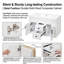 Meuble-lavabo mural blanc 36 po avec lavabo en céramique, 2 portes et 2 tiroirs-130970930