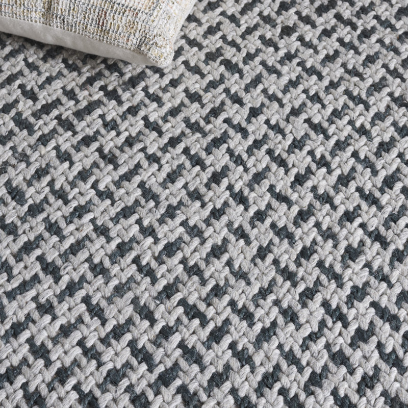 Natural Fiber Couture 104 Hand Loomed Performance Houndstooth Rug, Rectangle 8' x 10'