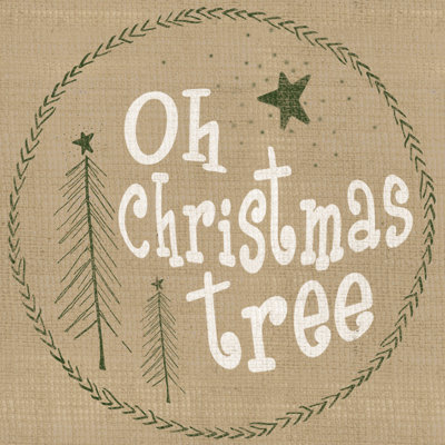 O Chrismas Tree Rustic - Wrapped Canvas Print