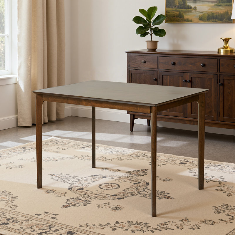 Table carrée moderne Momordique, Brun