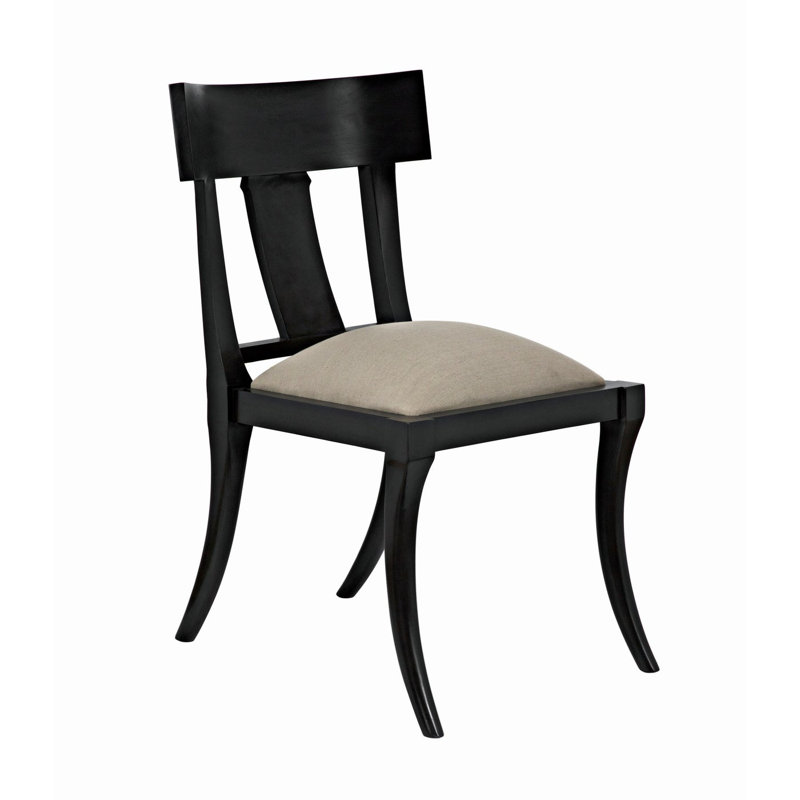 Chaise d’appoint en lattes sur toile rembourrée athena off blanc, Pâle