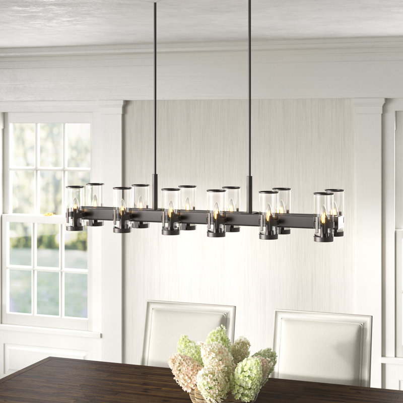 Kameliya 12 - Light Kitchen Island Pendant, Black Oxide