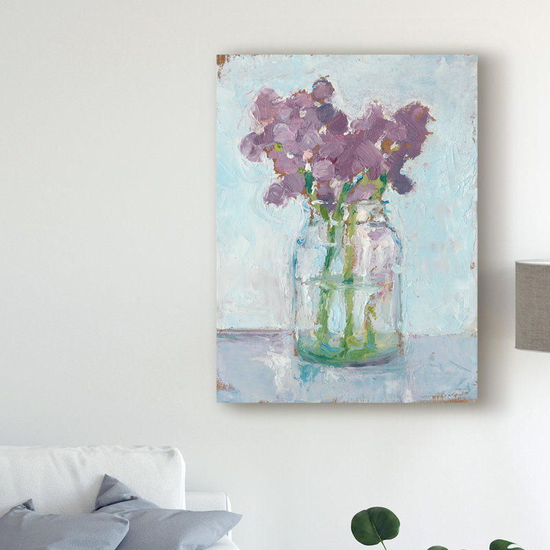 « impressionniste floral study ii », reproduction sur toile tendue, H 19 po x l 14 po x P 2 po
