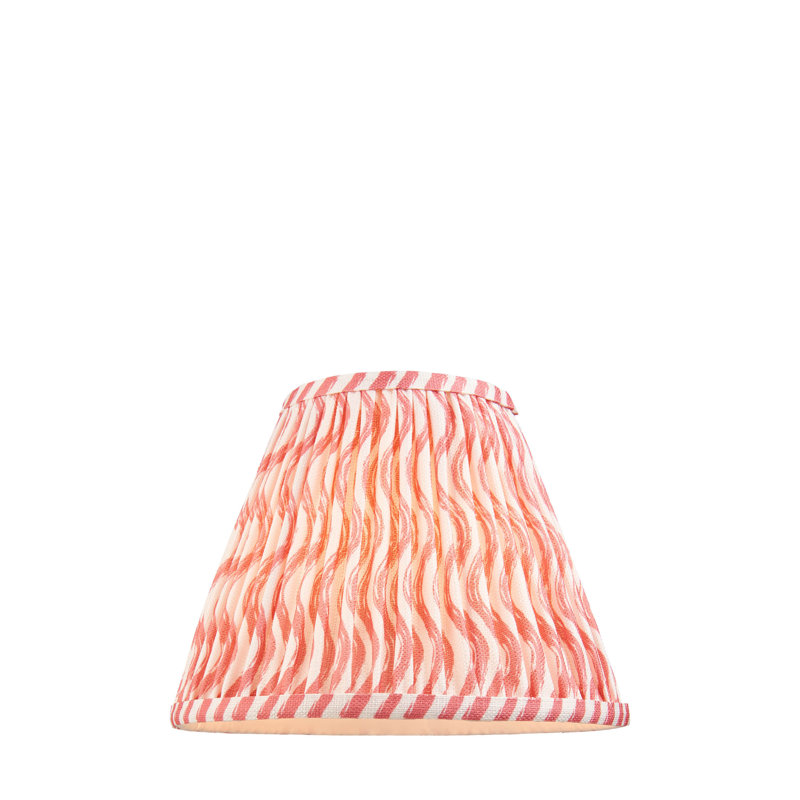 Ripple Lamp Shade, Pink, 18.5cm H x 12.5cm W x 25cm D