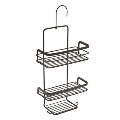 Origin Lava Shower Shelf For Hanging With 3 Levels Black