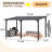 Hardtop Gazebo With Galvanized Steel Sloping Roof-124065814