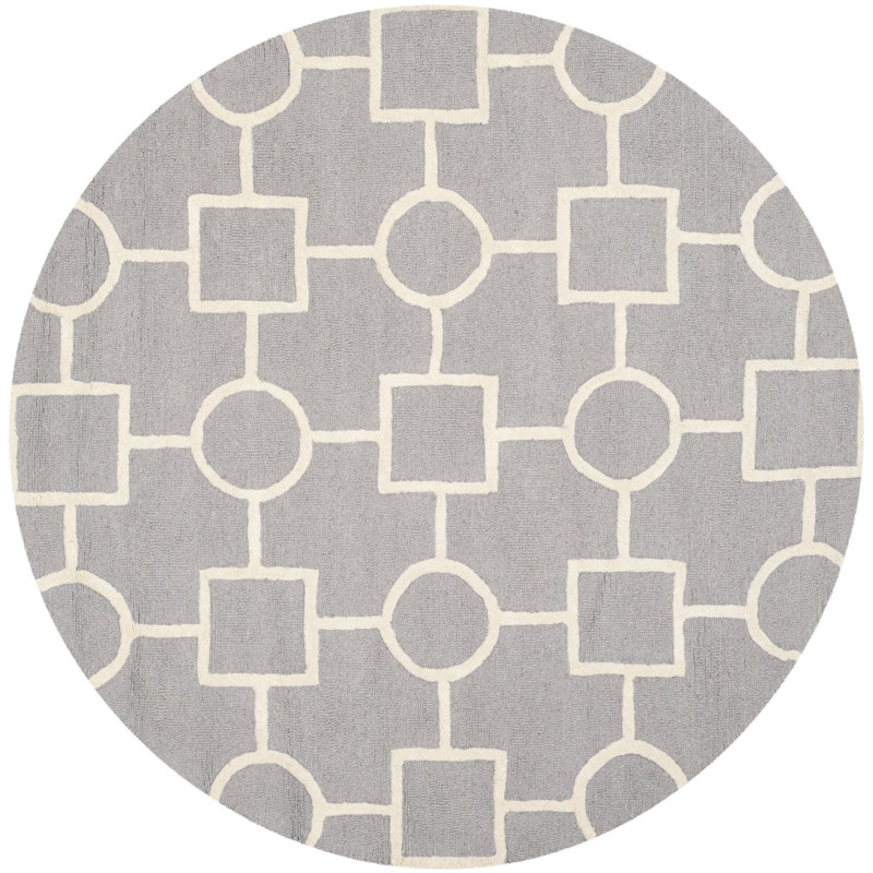 Cambridge Hand Tufted Wool Geometric Rug, Round 6'