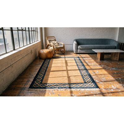 Tapis brun antique en laine antique chinois