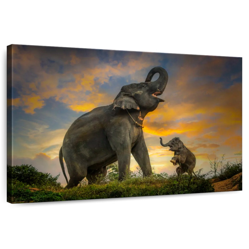 Elephant Herd Call, 8" H x 12" W