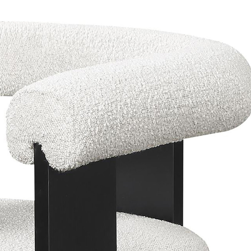 Fauteuil d'appoint Kaly, Polyester crème