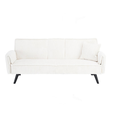 Minimalist Style, Straight-Line Corduroy Sofa Suitable For Sitting And Lying In The Living Room And Bedroom