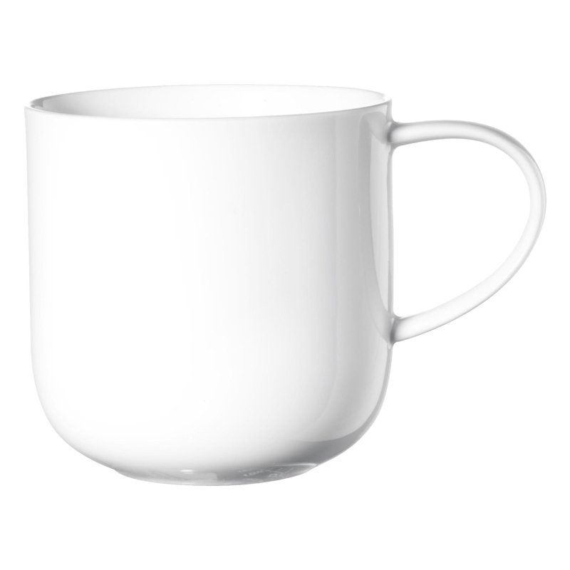 Coppa mug with handle, White