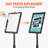 Pedestal Sign Holder, 8.5 x 11 Inch Vertical and Horizontal Adjustable Poster Stand, Heavy-Duty Floor Standing Sign Holder with Round Base for Display, Advertisement, and Outdoor, Black-90753546