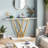 Modern Console Table With Faux Marble Top, Behind Couch Table-1623968774