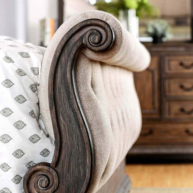Rustic Natural Tone Queen Size Bed