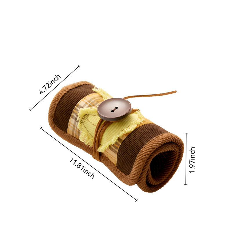 Multi Functional Cotton Jewellery Roll, Compact And Easy To Carry, Large Capacity Storage Ring, Earring, Necklace