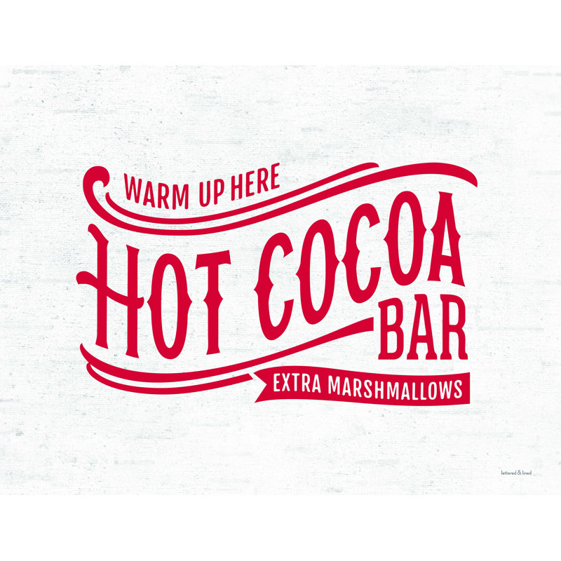 «Hot Cocoa Bar», reproduction sur toile, H 12 po x l 16 po