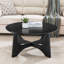Table basse ronde en bois 36 po