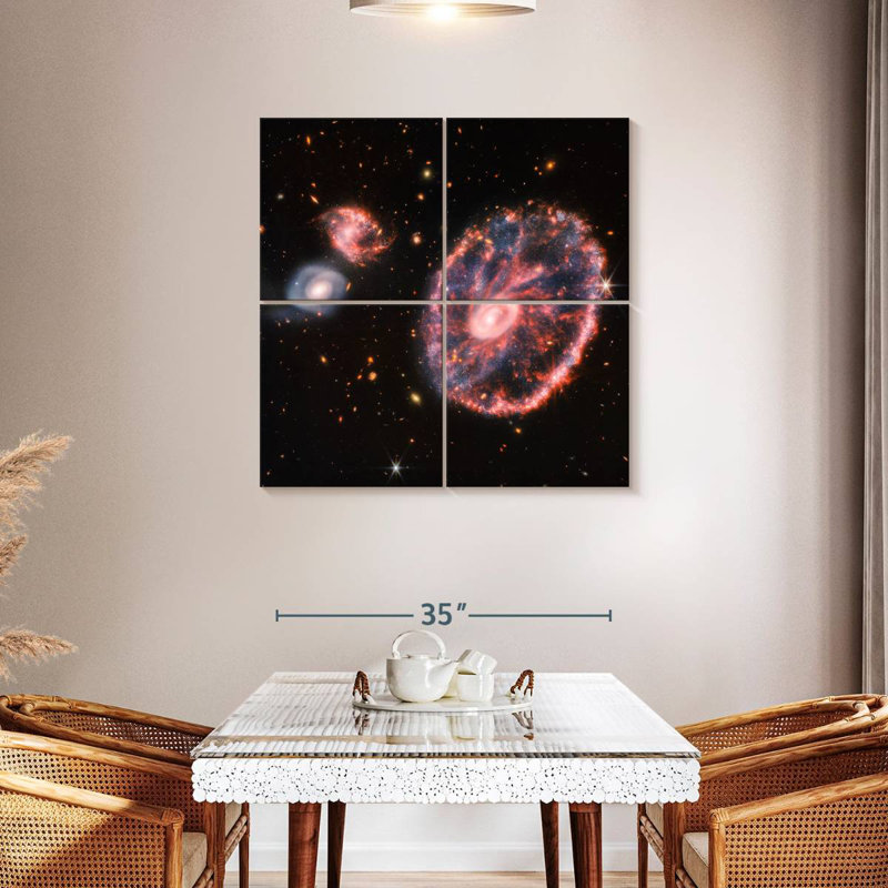 Oberle The Cartwheel Galaxy From Webb, 38" H x 38" W