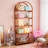 Versatile Display Rack,5-Tier Bookshelf,Compact Arched Bookcase