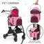 Poussette 3-en-1 pour animaux de compagnie, poussette pliable pour chien et jogger avec support amovible, poignée multi-angles-106571616