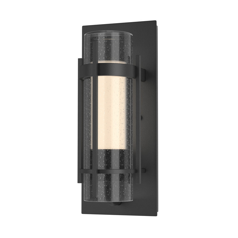 Banded 1 - Light Flush Mounted Scone with Bars, Black