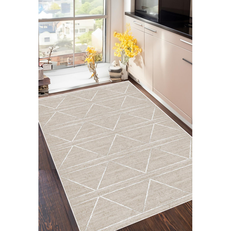 Derak Geometric Indoor / Outdoor Rug, Runner 3'11" x 11'5"