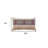 Red Beige Patterned Panel Lumbar Pillow