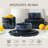Stone Lain 12 Piece Modern Stoneware Dinnerware Set Plates, Bowls, Dark Blue-104314978