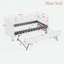 Lit de jour confortable avec couchette, port USB et adorable forme de vague-1805179025