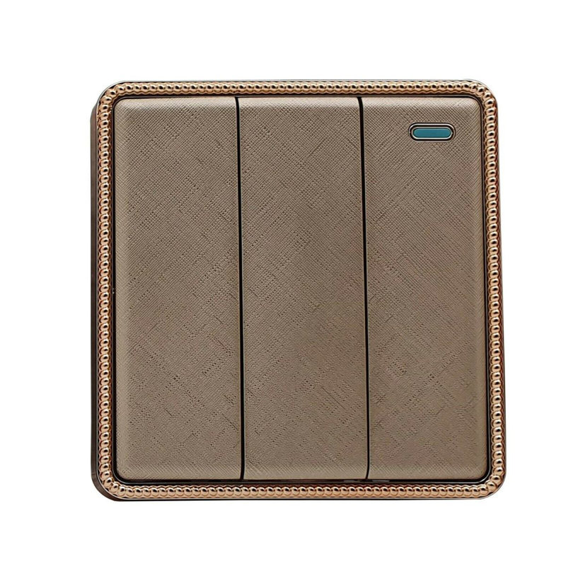 Effiom Wall Mounted Light Switch, Gold