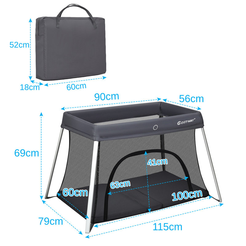 Folki Cradle with Mattress and Stand
