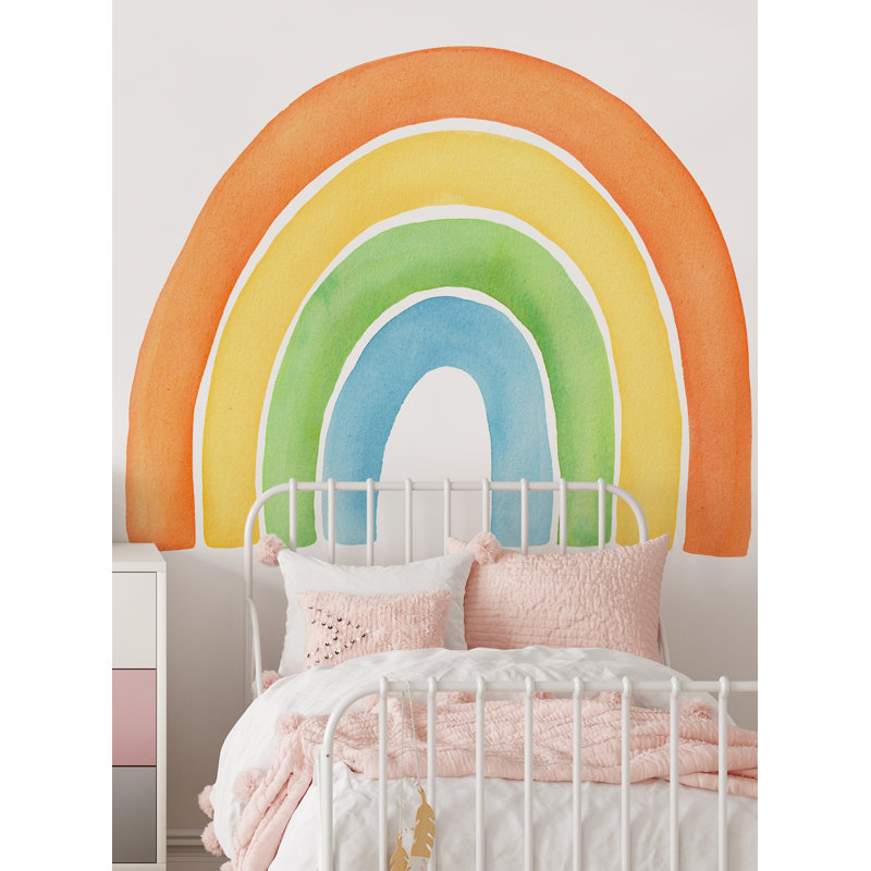Adhésif décoratif arc-en-ciel, Orange, H 24 po x l 29,5 po