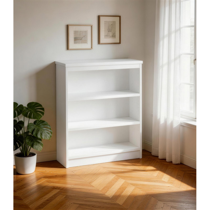 Brenay 103cm H x 85cm W Standard Bookcase, White
